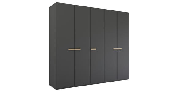DREHTÜRENSCHRANK 251/235/60 cm 5-türig Graphitfarben - Graphitfarben, Trend, Holz/Holzwerkstoff (251/235/60cm) - Novel