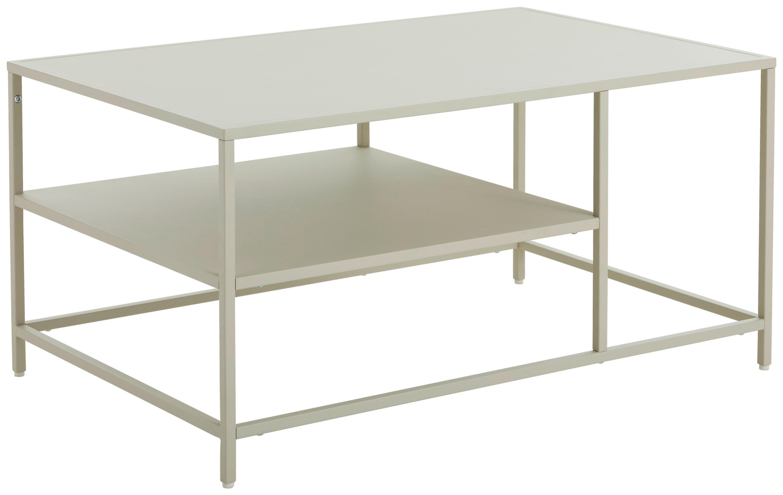 COUCHTISCH in Metall 90/60/45 cm  - Creme/Grau, Design, Metall (90/60/45cm) - Lomoco