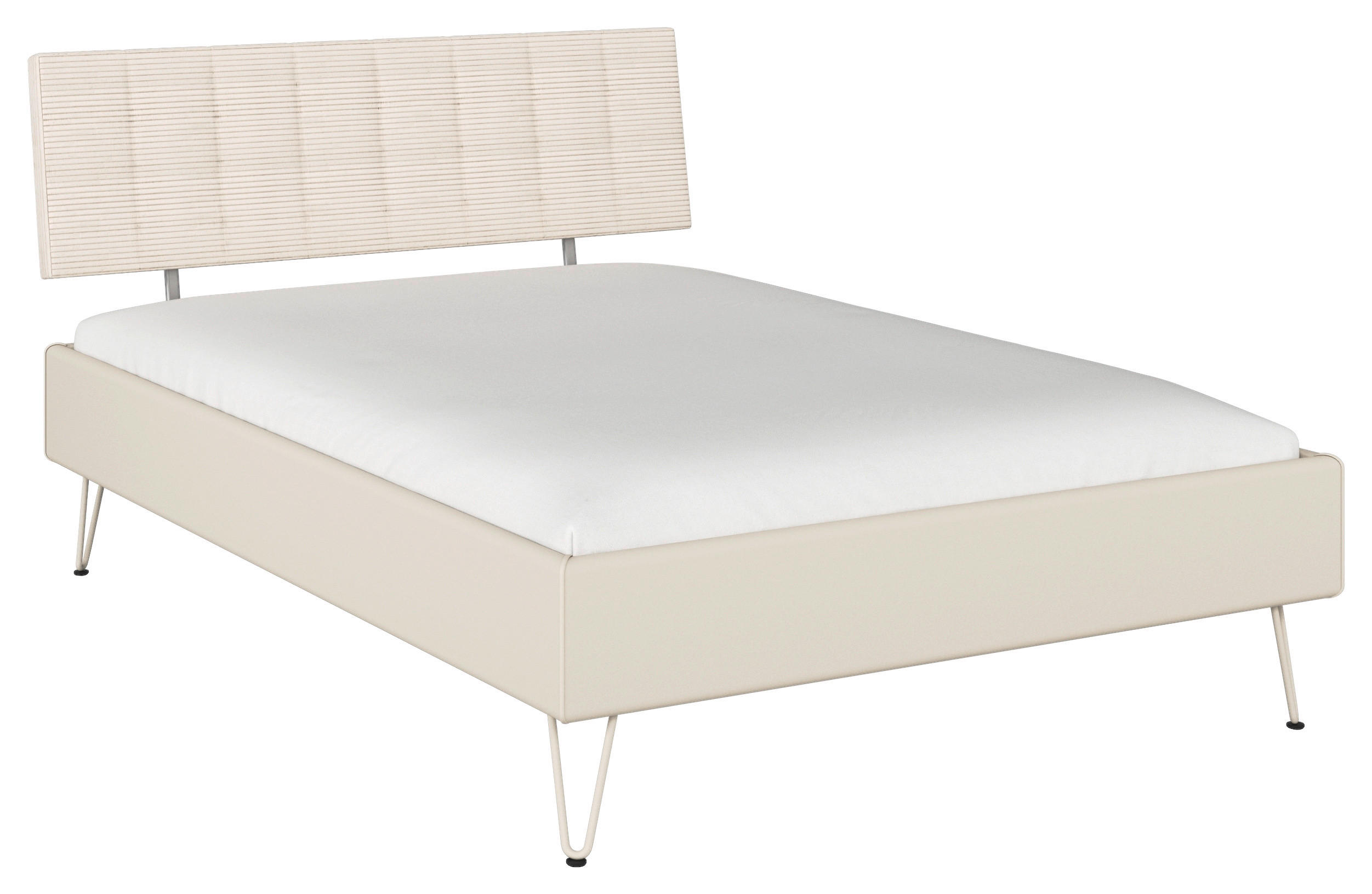 BETT 140/200 cm  in Champagner  - Champagner, Design, Textil/Metall (140/200cm) - Carryhome