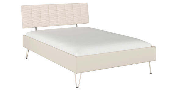 BETT 140/200 cm  in Champagner  - Champagner, Design, Holzwerkstoff/Textil (140/200cm) - Carryhome