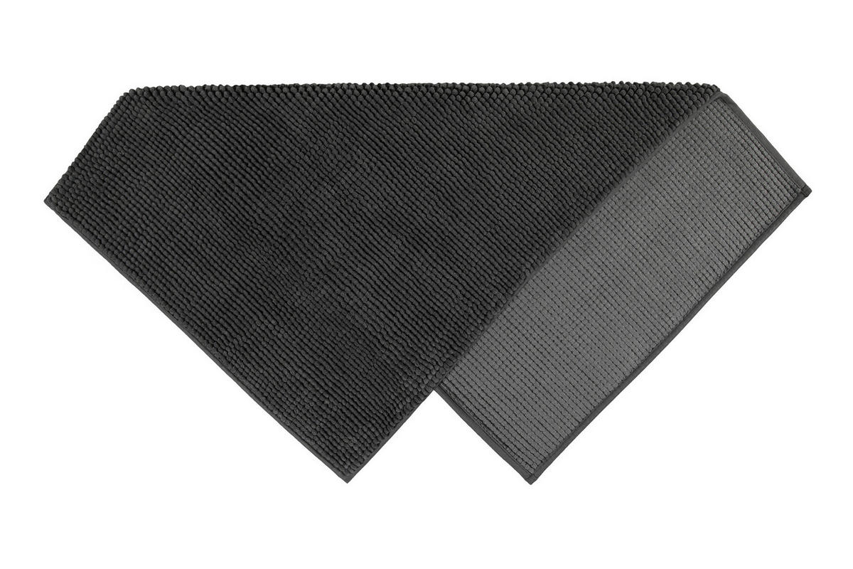 BADTEPPICH Anthrazit, Grau 60/50 cm  - Anthrazit/Grau, Basics, Kunststoff/Textil (60/50cm) - WECON HOME