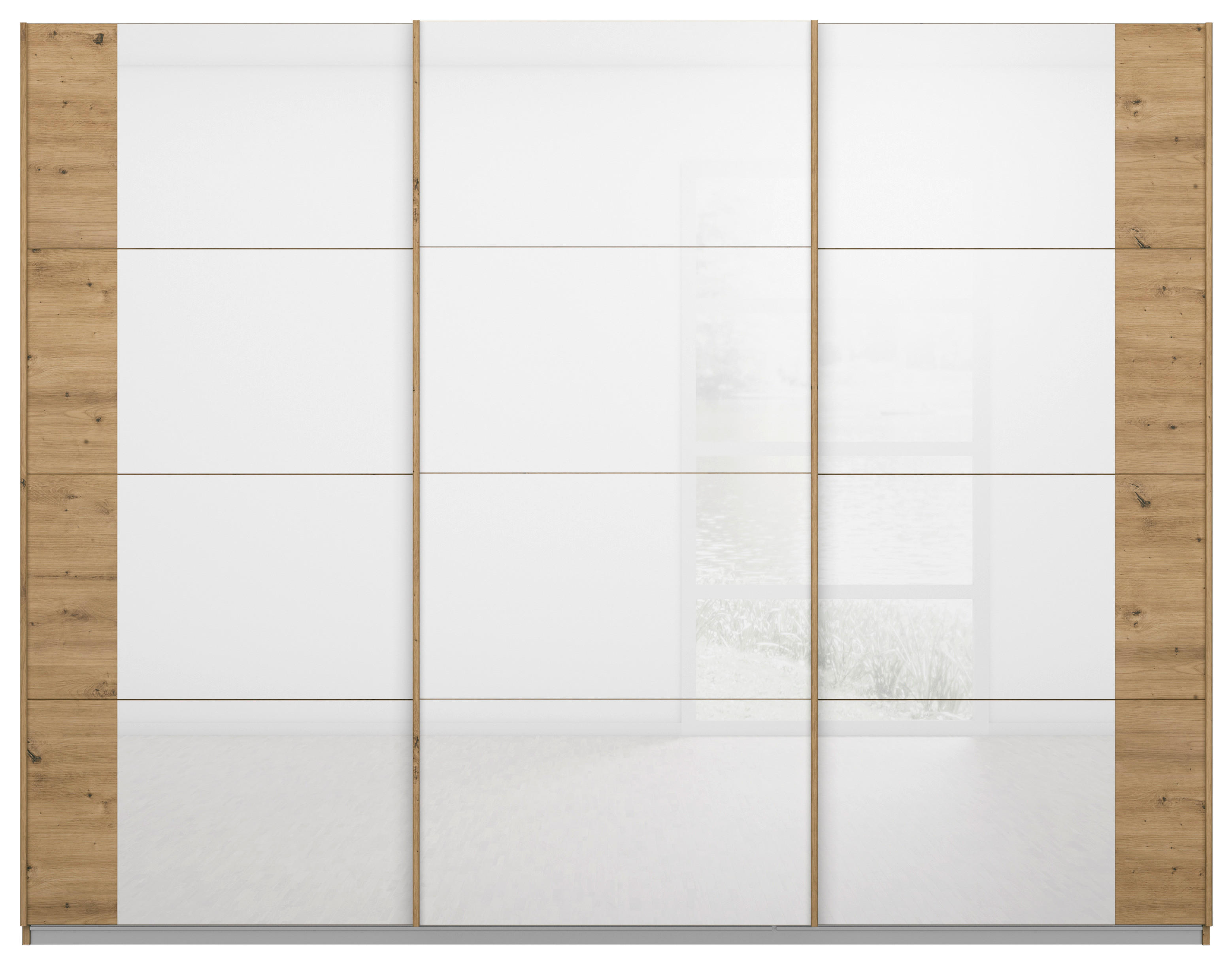Rauch Möbel Weiß, in kaufen Eiche Artisan ➤ SCHWEBETÜRENSCHRANK online