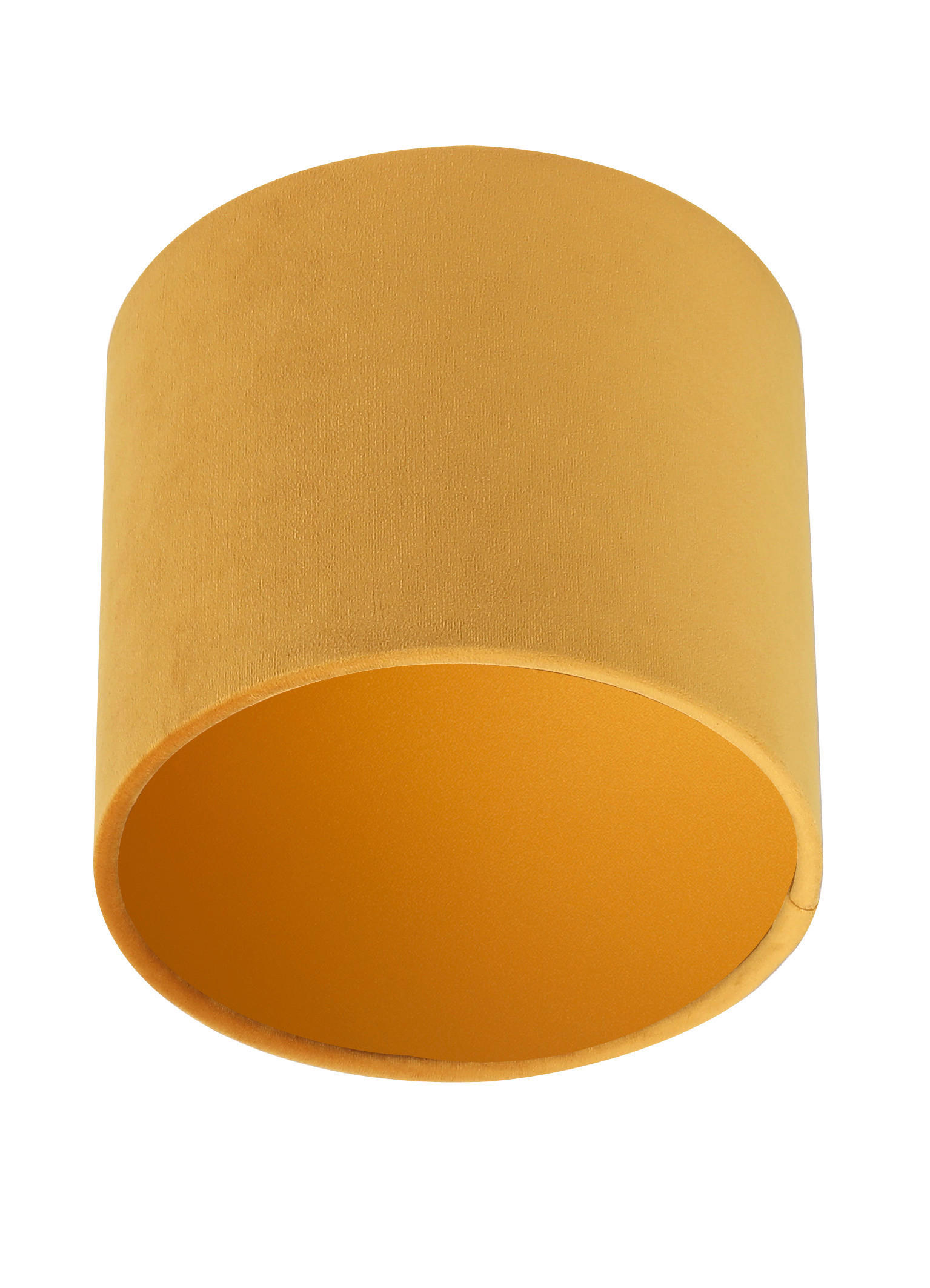 XXXLutz Leuchtenschirm Velour Gelb 18 cm