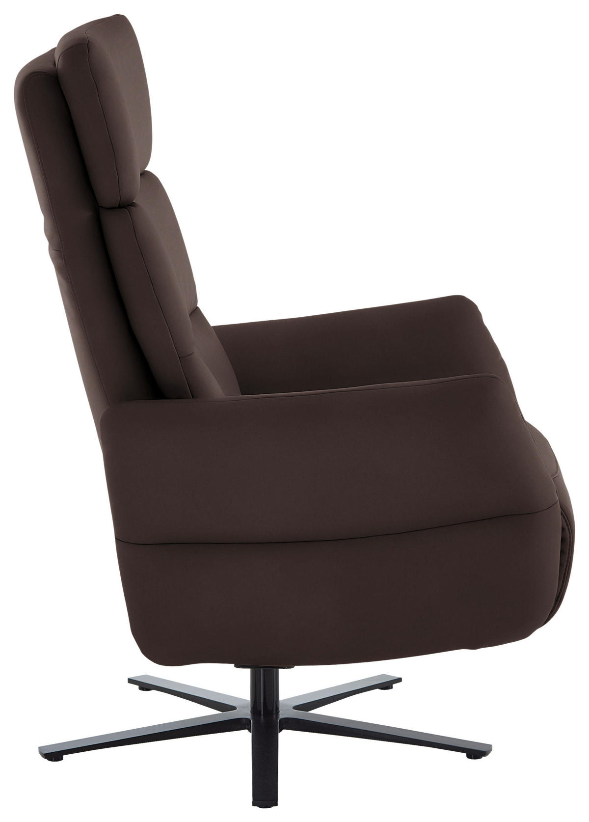 RELAXSESSEL in Leder Dunkelbraun  - Dunkelbraun/Schwarz, Design, Leder/Metall (82/119/85cm) - Dieter Knoll