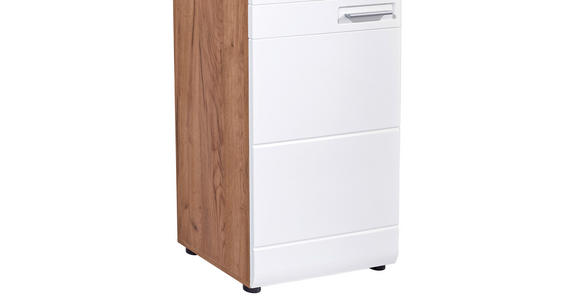 Schuhschrank Avensis - Eichefarben/Weiß, MODERN, Holzwerkstoff (52/205,7/37,1cm) - Luca Bessoni