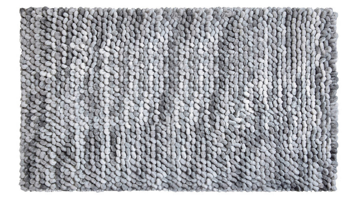 BADEMATTE Grau, Türkis 70/120 cm  - Türkis/Grau, KONVENTIONELL, Kunststoff/Textil (70/120cm) - Grund