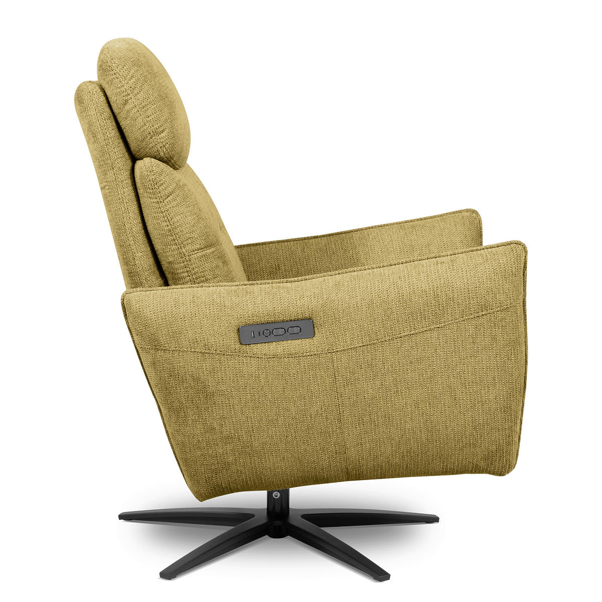 RELAXSESSEL in Textil Hellgrün  - Schwarz/Hellgrün, Design, Textil/Metall (77/107/88cm) - Livetastic