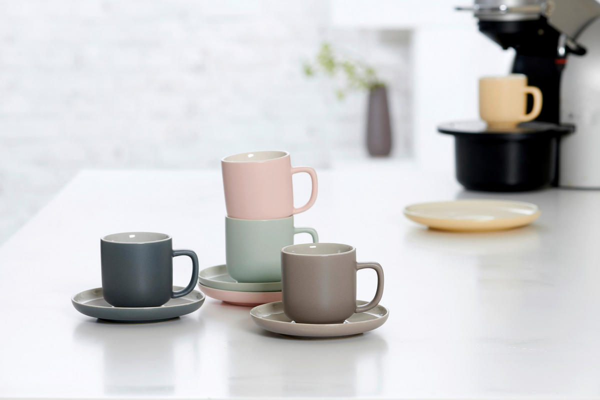 ESPRESSOTASSE Jasper 100 ml  - Taupe/Weiß, Design, Keramik (8/6/6cm) - Ritzenhoff Breker