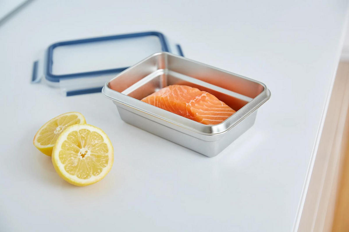 FRISCHHALTEDOSE CLIK & CLOSE STAINLESS STEEL 0,8 L  - Edelstahlfarben/Transparent, Basics, Kunststoff/Metall (20,0/13,8/6,5cm) - Emsa