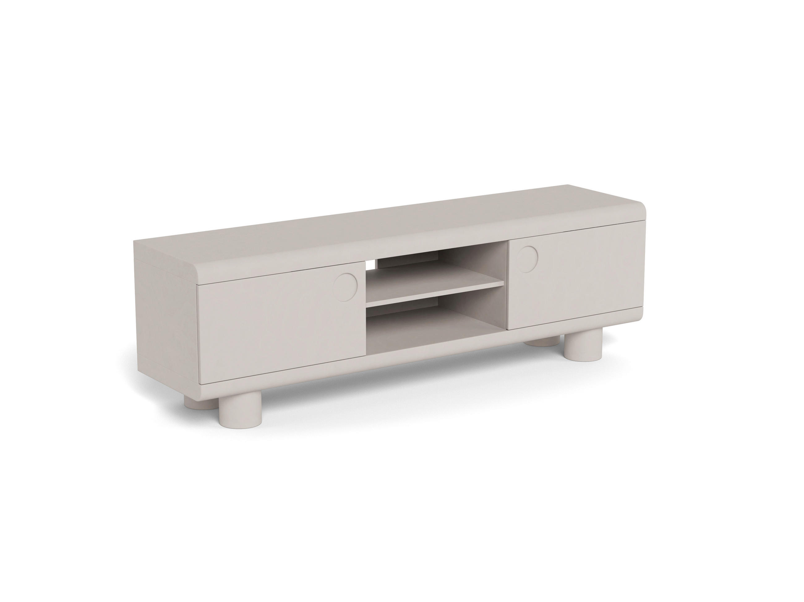 MEDIABÄNK i grå  - grå, Design, trämaterial (160/75/40cm) - Best Price