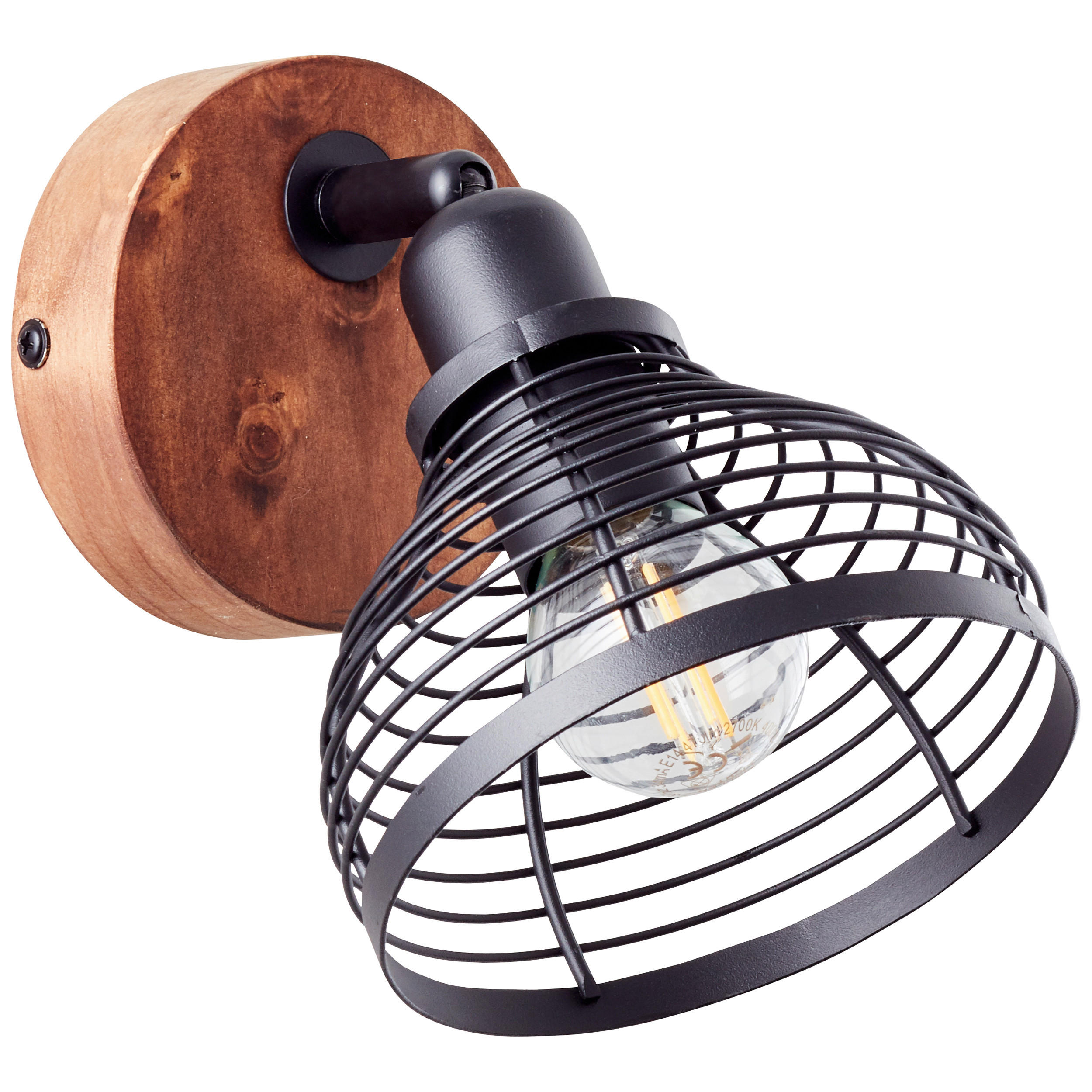 STRAHLER Avia   - Schwarz/Braun, Natur, Holz/Metall (17/12/20cm) - Brilliant