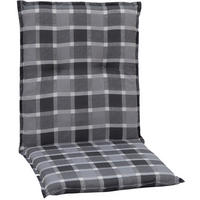SESSELAUFLAGE Karo  - Anthrazit/Schwarz, Basics, Textil (100/50/6cm) - Gardenson