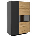 HIGHBOARD 91/141/40 cm  - Wildeiche/Anthrazit, Natur, Holz/Holzwerkstoff (91/141/40cm) - Dieter Knoll