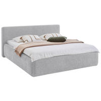 POLSTERBETT 160/200 cm,  in Hellgrau, Bettkasten, Lattenroste,  - Birkefarben/Buchefarben, Design, Holz/Textil (160/200cm) - Xora