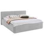 POLSTERBETT 180/200 cm,  in Hellgrau, Bettkasten, Lattenroste,  - Birkefarben/Buchefarben, Design, Holz/Textil (180/200cm) - Xora
