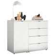 KOMMODE  in 100/78,4/43 cm  - Chromfarben/Schwarz, Basics, Holzwerkstoff/Kunststoff (100/78,4/43cm) - Dieter Knoll