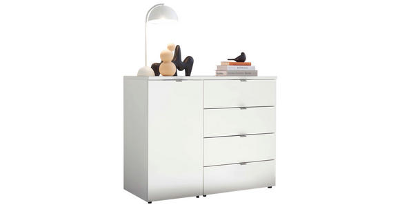 KOMMODE  in 100/78,4/43 cm  - Chromfarben/Schwarz, Basics, Holzwerkstoff/Kunststoff (100/78,4/43cm) - Dieter Knoll