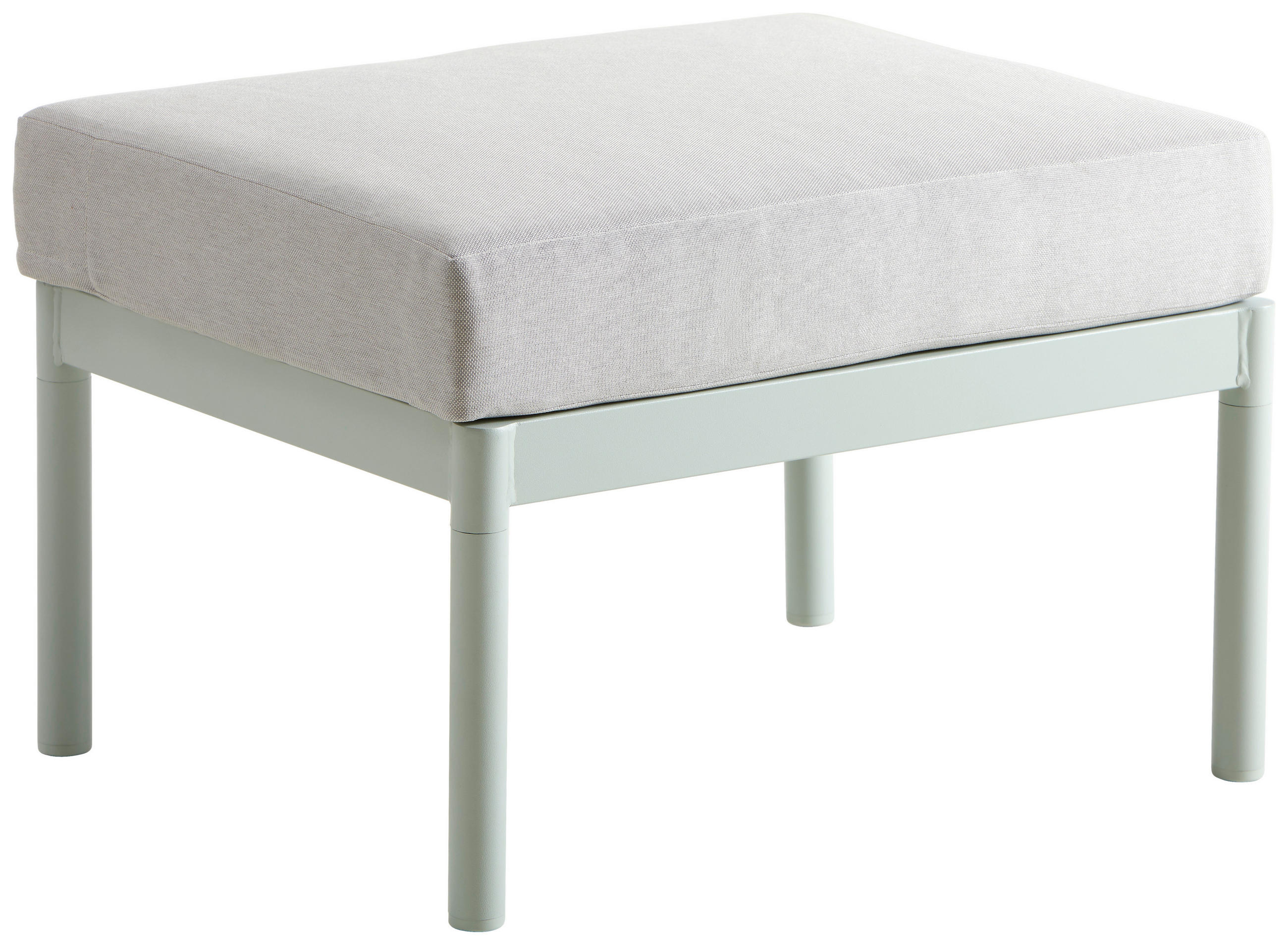 GARTENHOCKER - Hellgrau/Mintgrün, Design, Textil/Metall (50,5/30/61,5cm) - Ambia Garden
