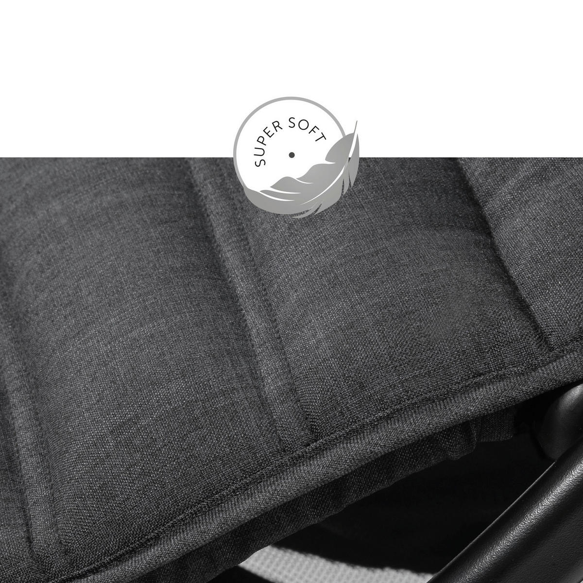 GESCHWISTERWAGEN UPTOWN DUO  - Schwarz, Basics, Textil/Metall (94/77,5/103cm) - Hauck