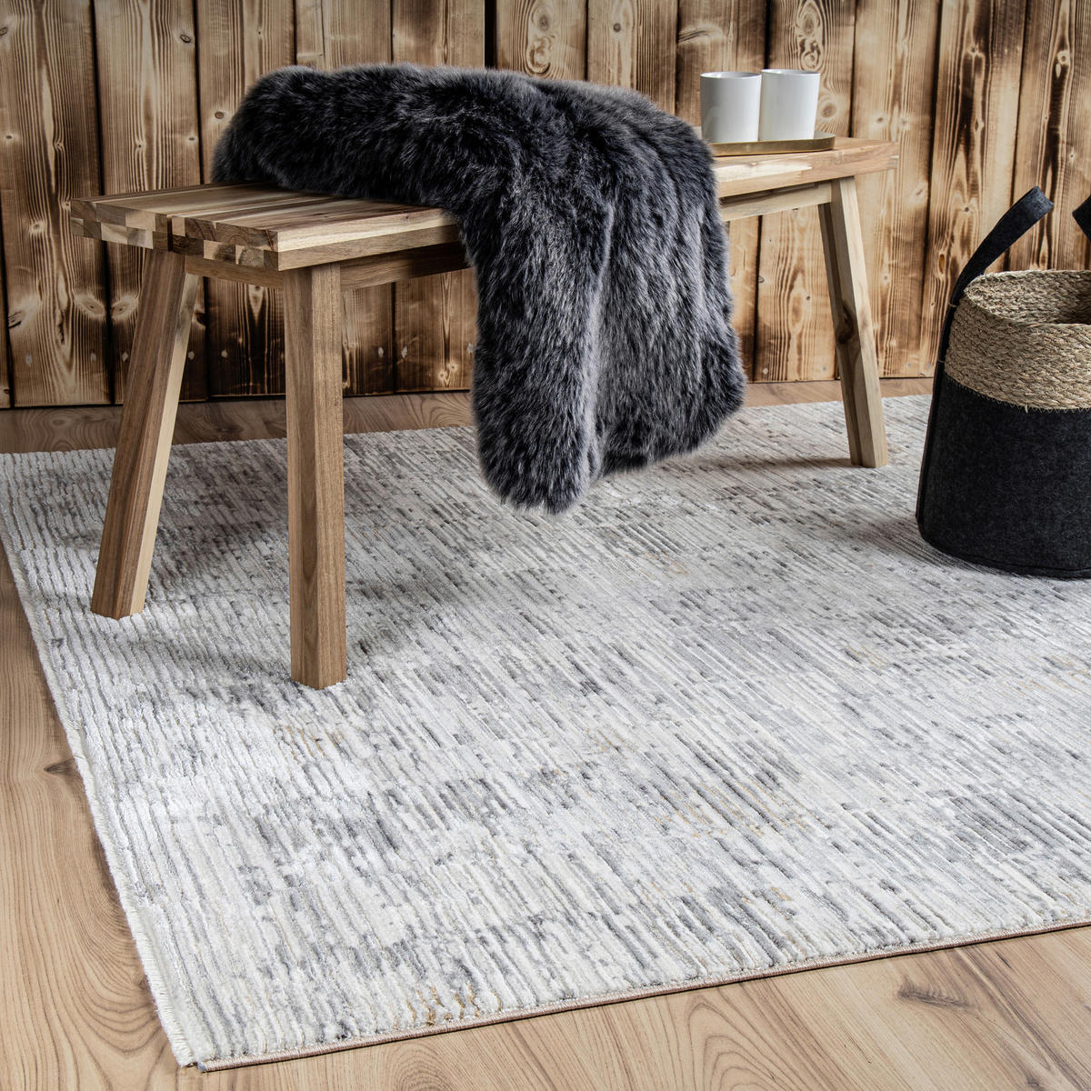 COVOR ȚESUT My Manaos  - taupe, Konventionell, textil (80/150cm)
