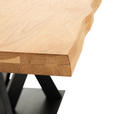 ESSTISCH in Holz 200/100/75 cm  - Schwarz, Design, Holz/Metall (200/100/75cm) - Linea Natura
