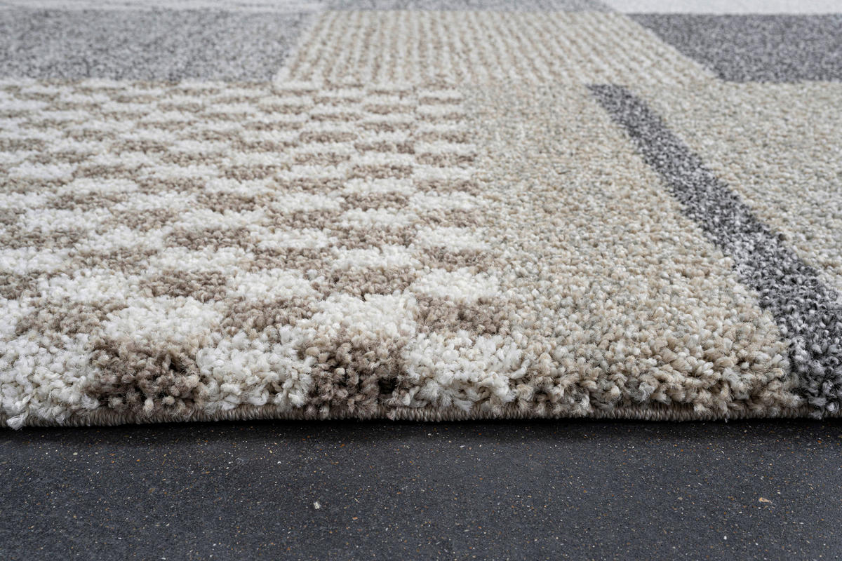 WEBTEPPICH 200/290 cm Mehari Creme, Grau, Dunkelgrau  - Dunkelgrau/Creme, KONVENTIONELL, Kunststoff/Textil (200/290cm) - Novel