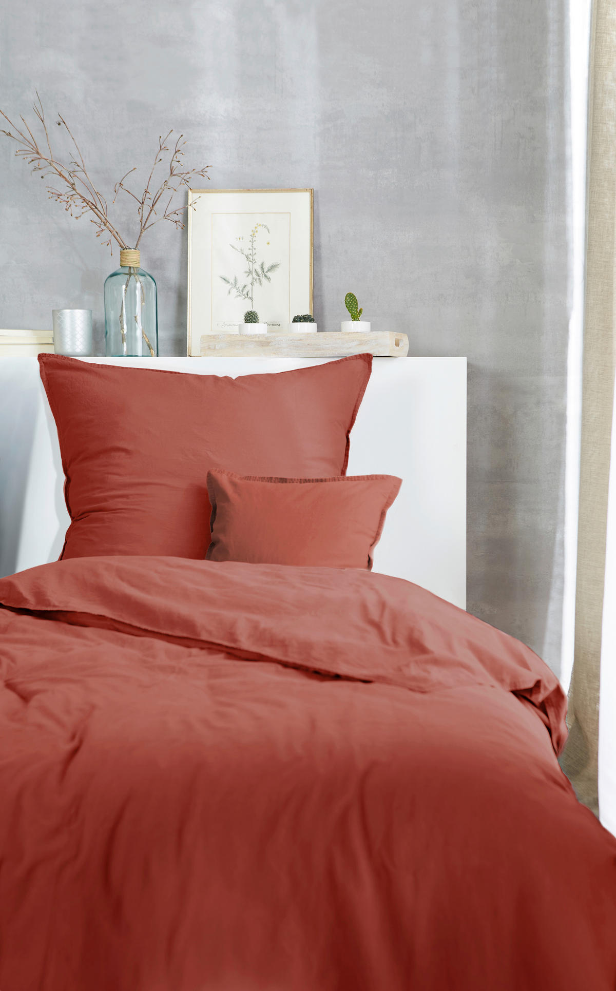 BETTWÄSCHE Renforcé 200/200 cm  - Rot, Basics, Textil (200/200cm)