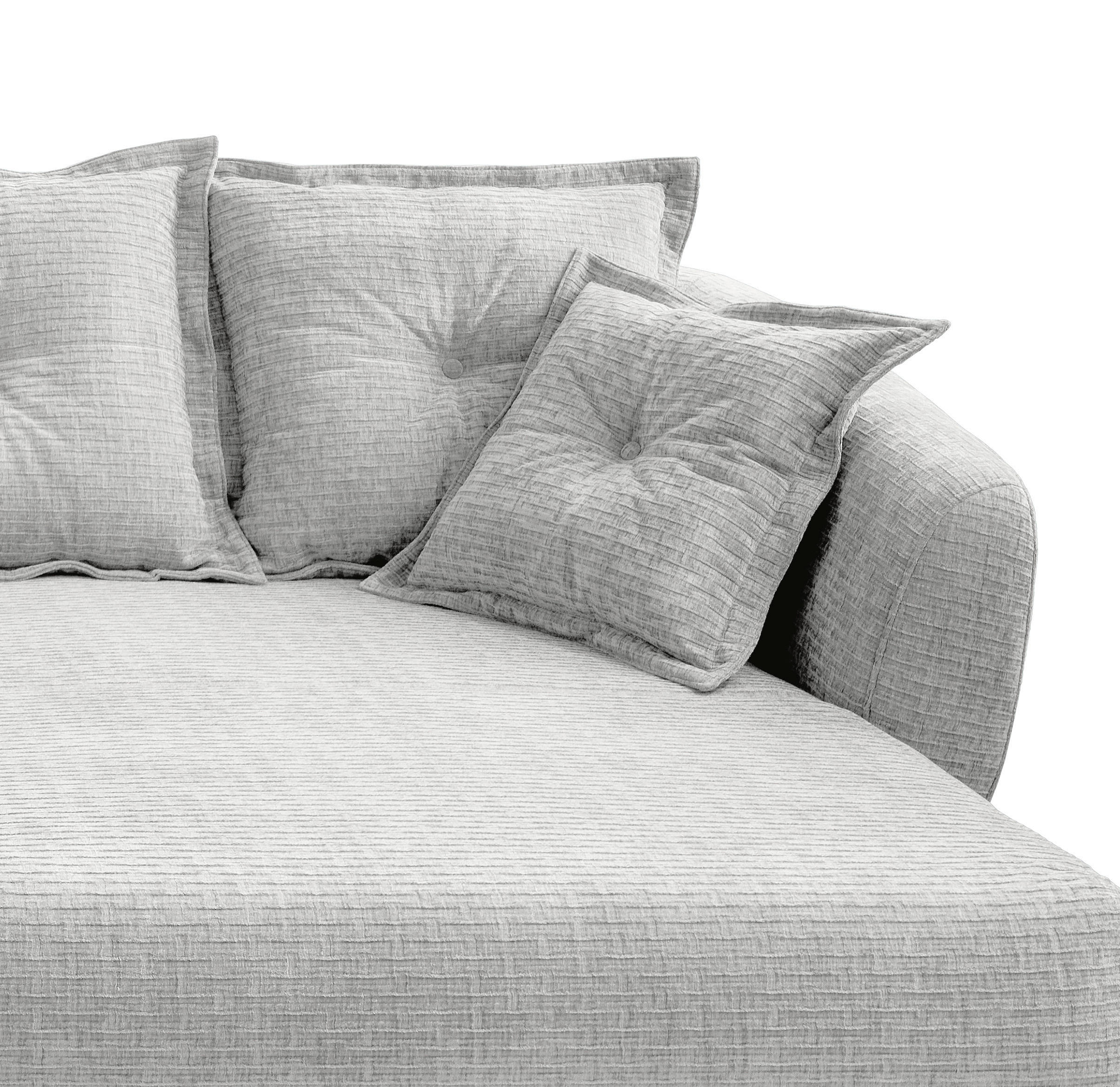 Thumbnail - Livetastic Ecksofa, Weiß, Textil, 4-Sitzer, Füllung: Schaumstoff, L-Form, Ottomane rechts, 277x162 cm, Made in EU, Armte...