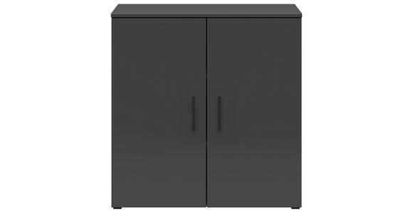 KOMMODE in 80/83/40 cm - Anthrazit/Schwarz, MODERN, Holzwerkstoff/Kunststoff (80/83/40cm) - Carryhome