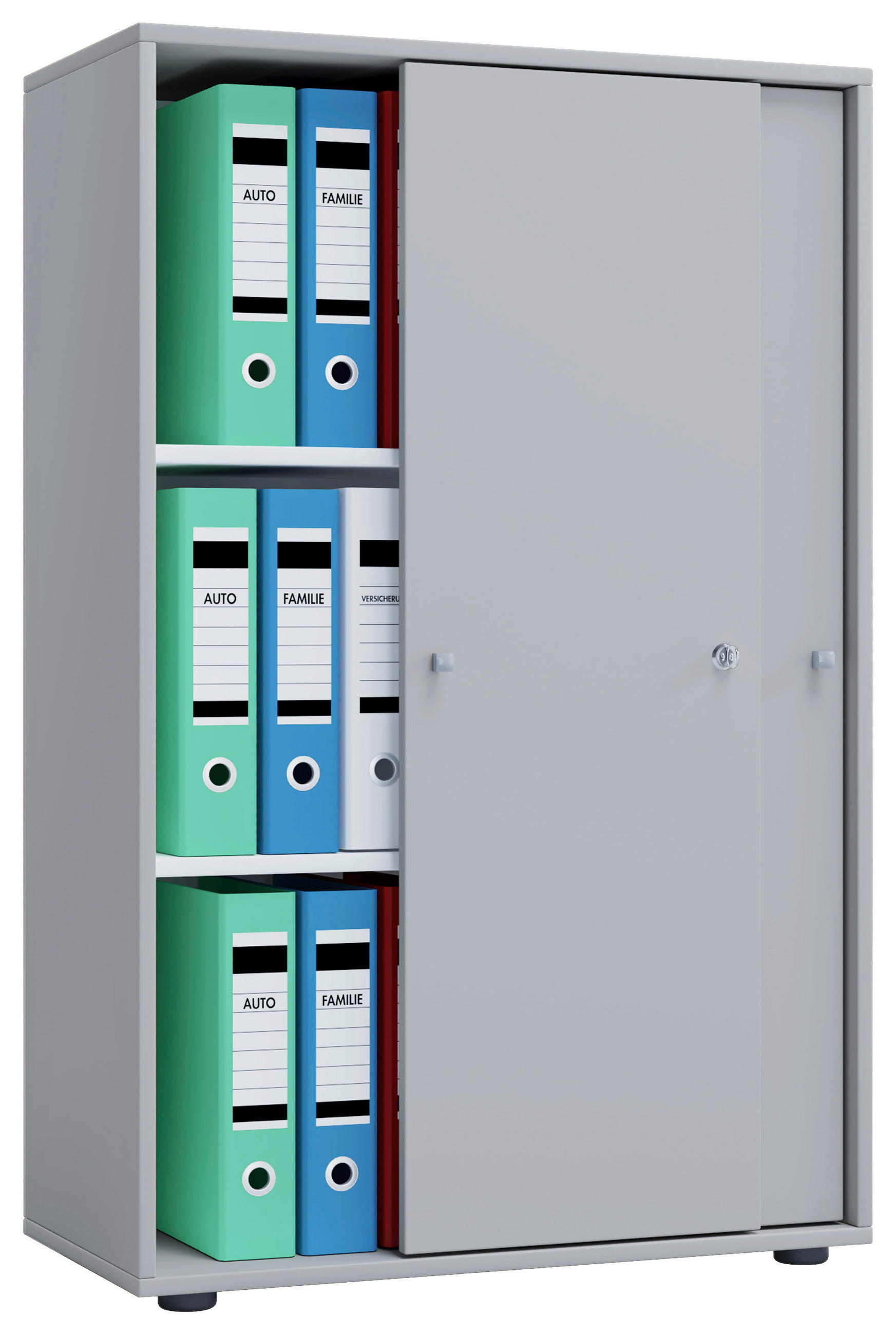 AKTENSCHRANK Grau  - Grau, Basics, Holzwerkstoff (70/111/37cm) - P & B