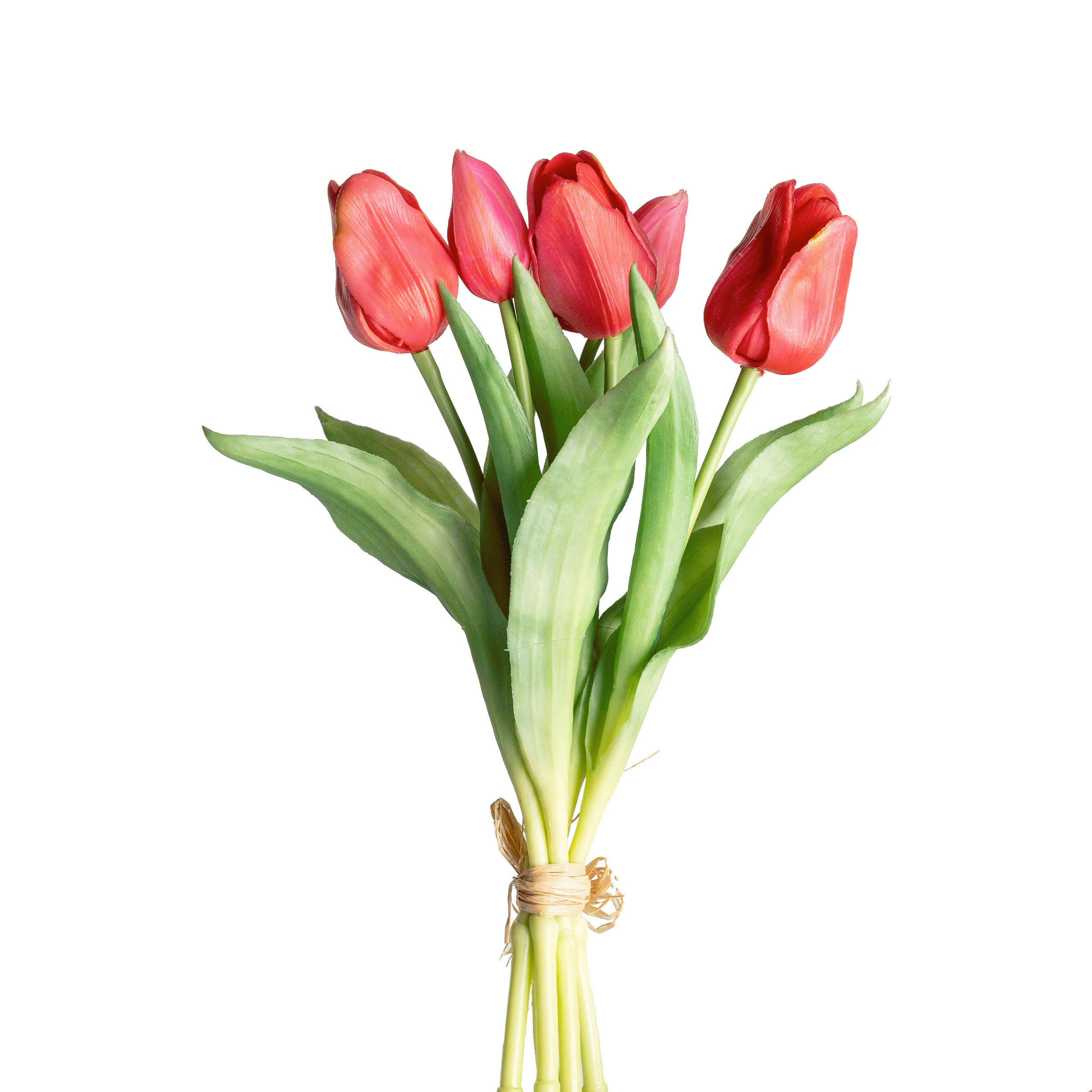 KUNSTBLUME  - Dunkelrosa/Rot, Basics, Kunststoff (28cm)