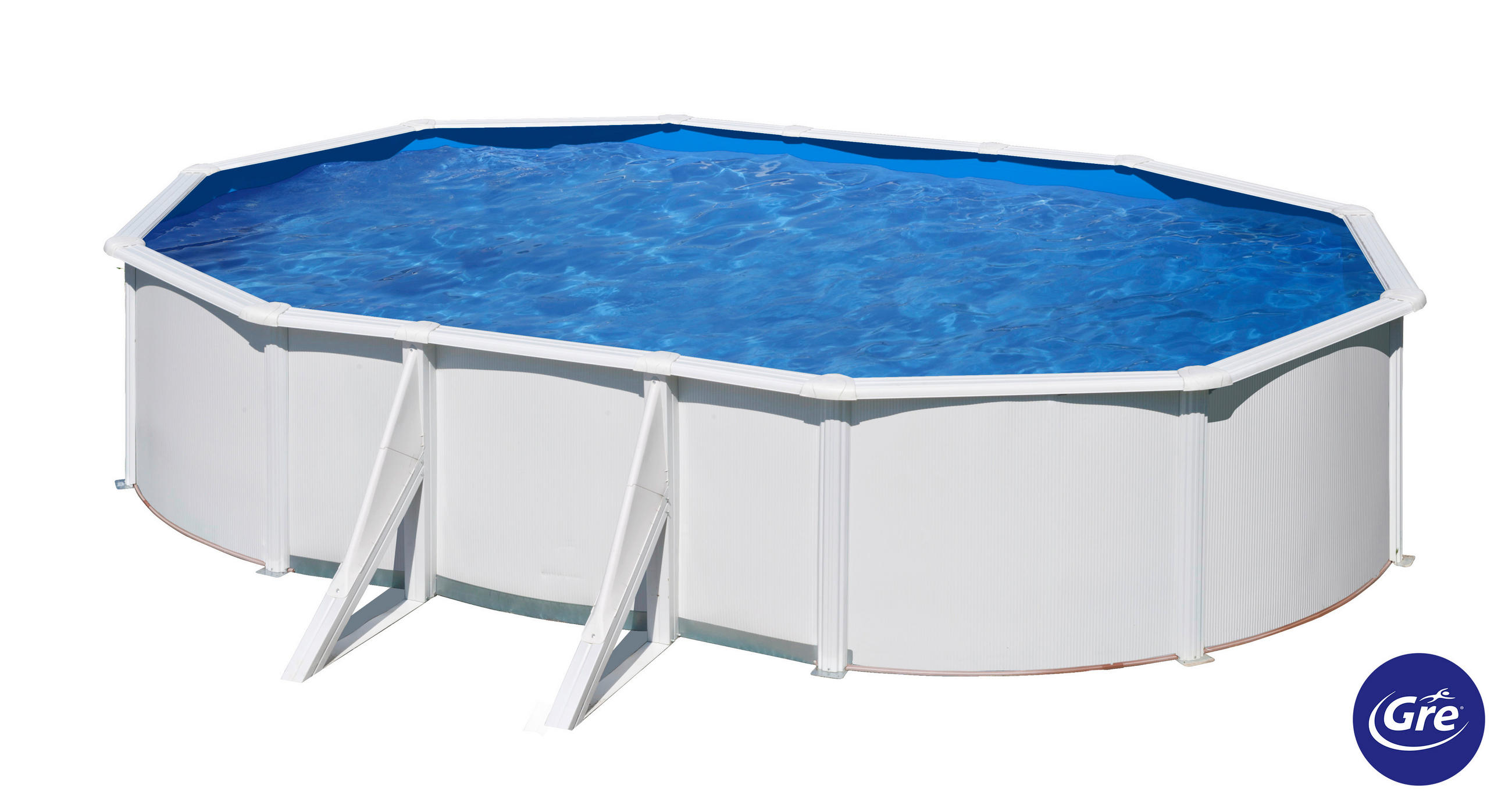 POOL-SET 2024 500/300/120 cm  - Weiß, KONVENTIONELL, Metall (500/300/120cm) - Gre