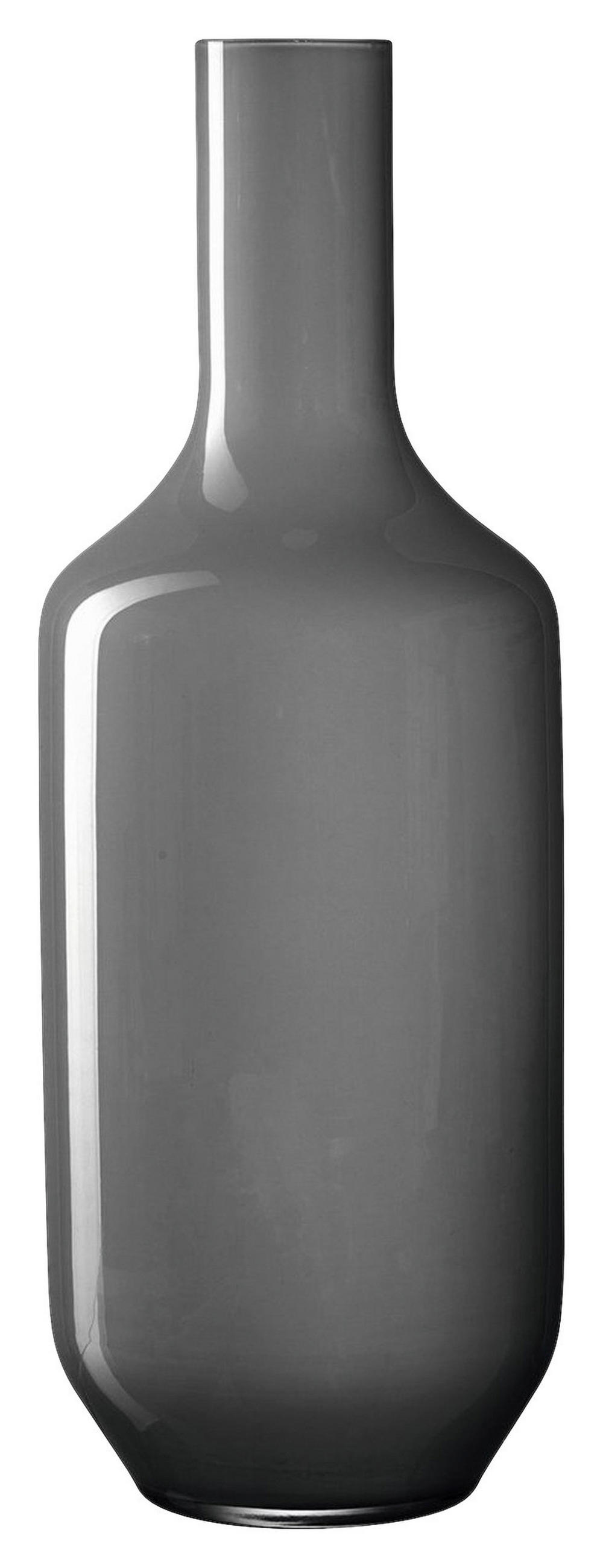 VÁZA, sklo, 50 cm - sivá, Basics, sklo (18,00/50,00/18,00cm) - Leonardo