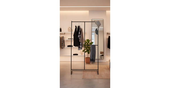 KLEIDERSTÄNDER in Schwarz 80/160/40 cm   - Schwarz, Trend, Metall (80/160/40cm) - Carryhome