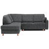 ECKSOFA  in Mikrovelours Anthrazit  208/227 cm  - Eichefarben/Anthrazit, KONVENTIONELL, Holz/Textil (208/227cm) - Sedda