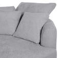ECKSOFA Grau Chenille  - Schwarz/Grau, KONVENTIONELL, Textil/Metall (275/140cm) - Carryhome