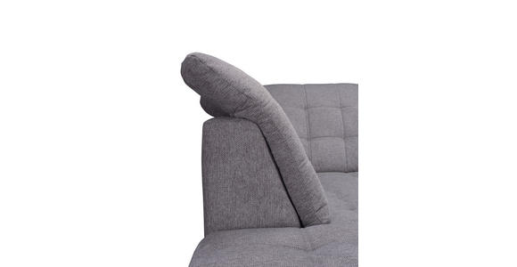 ECKSOFA Dunkelbraun Chenille Bettkasten, Schlaffunktion, Rücken echt, Kopfteilverstellung, Liegefläche im Originalstoff  - Chromfarben/Dunkelbraun, KONVENTIONELL, Kunststoff/Textil (205/260cm) - Carryhome