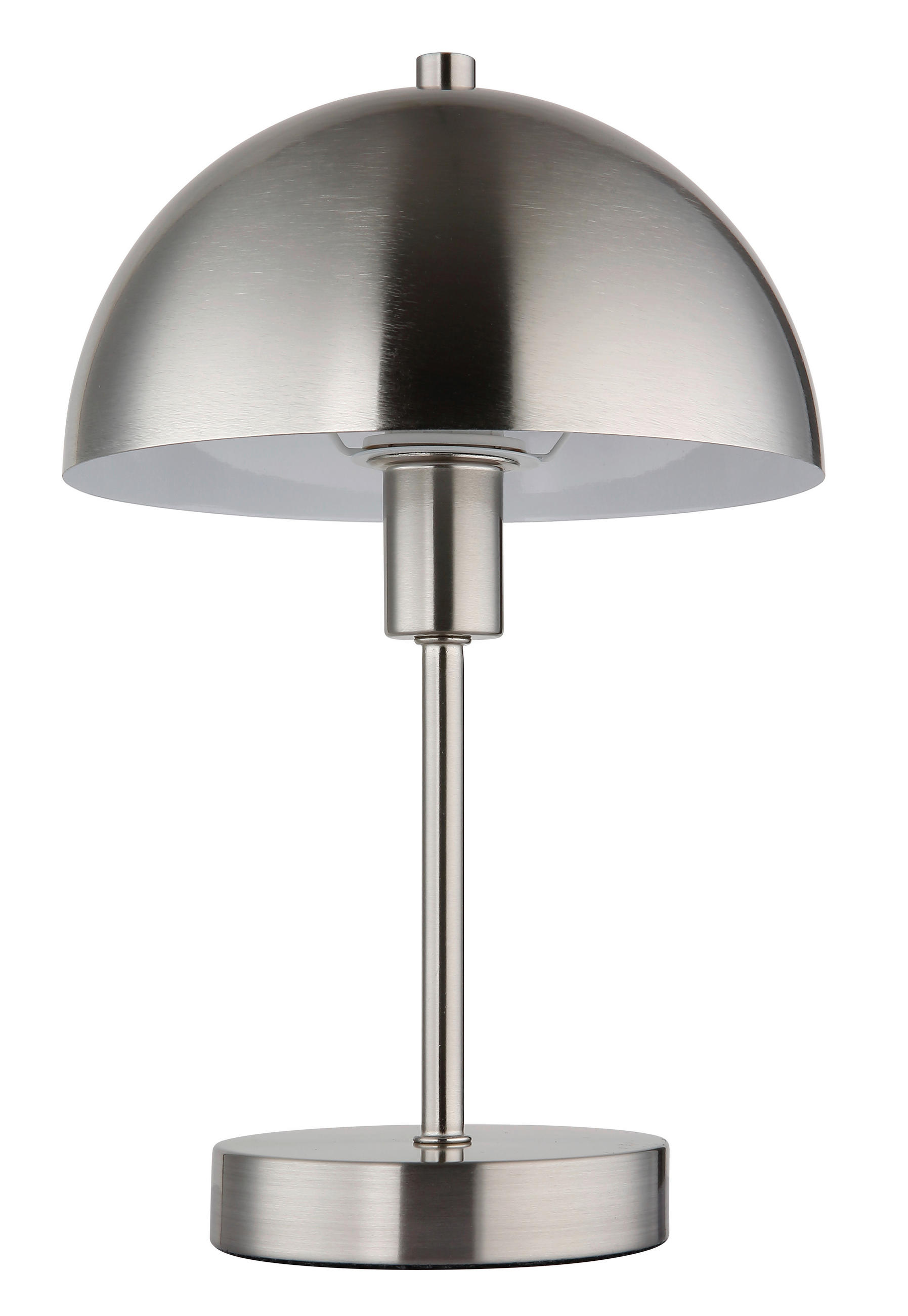 TISCHLEUCHTE 20/31 cm   - Transparent/Nickelfarben, Design, Kunststoff/Metall (20/31cm) - Globo