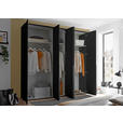 DREHTÜRENSCHRANK  in Graphitfarben  - Schwarz/Graphitfarben, MODERN, Holzwerkstoff/Kunststoff (225/225/52cm) - Carryhome
