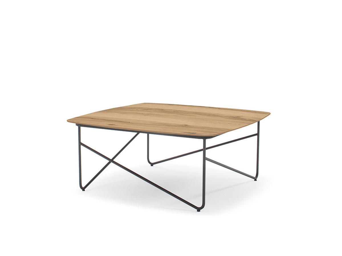 COUCHTISCH in Holz, Metall 83/83/35 cm  - Eichefarben/Anthrazit, Basics, Holz/Metall (83/83/35cm) - Schöner Wohnen