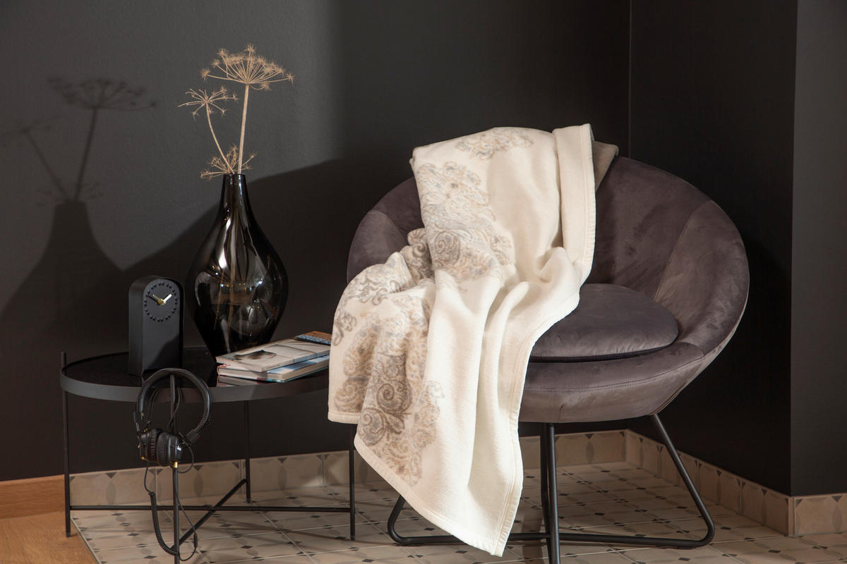 DEKORATIVNA ODEJA  BAGHERIA  150/200 cm       bela, bež  - bela/bež, Romantika, tekstil (150/200cm) - Ibena