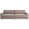 BIGSOFA Cord Silberfarben  - Silberfarben/Schwarz, MODERN, Textil (264/83/126cm) - Trendmanufaktur