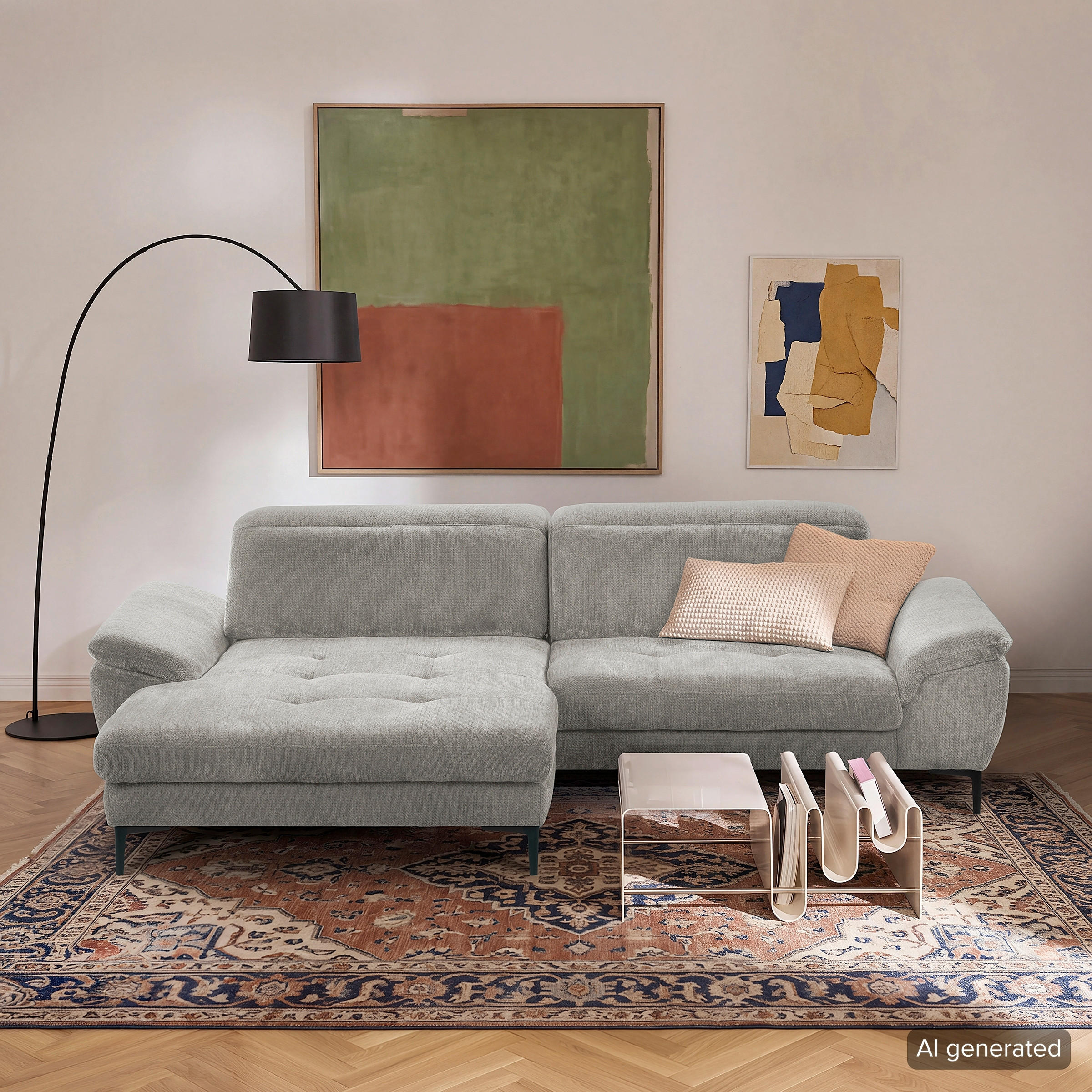 Livetastic Ecksofa Prado Greige 268x195 cm