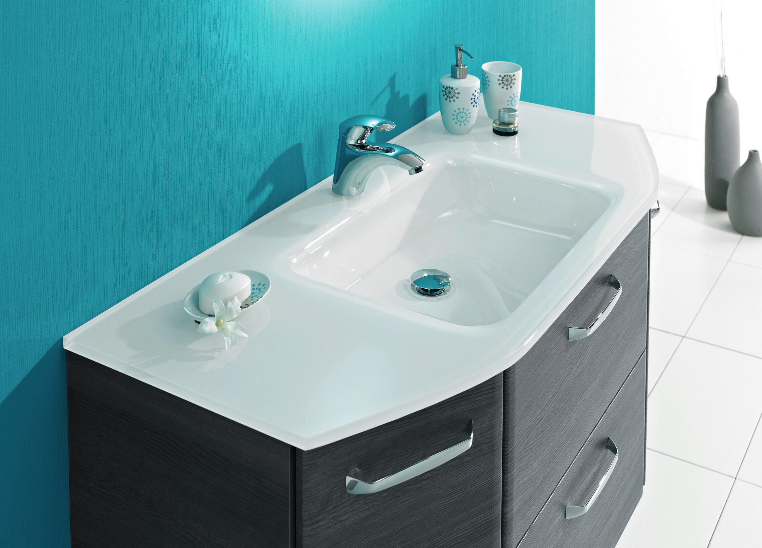 UMIVALNIK - bela, Design, steklo (112/48/1,5cm) - Xora