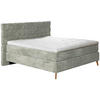 BOXSPRINGBETT 180/200 cm  in Hellgrün  - Eichefarben/Hellgrün, Design, Holz/Textil (180/200cm) - Esposa