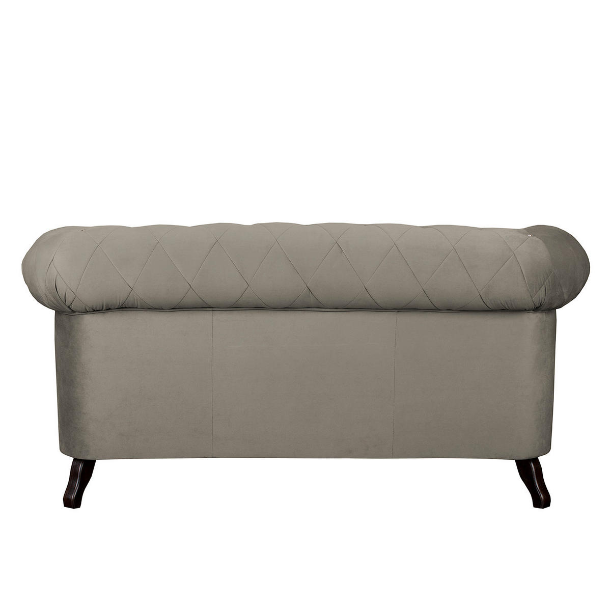 2-SITZER-SOFA GLASGOW Velours Taupe  - Taupe, Design, Holz/Textil (160/82/90cm) - P & B