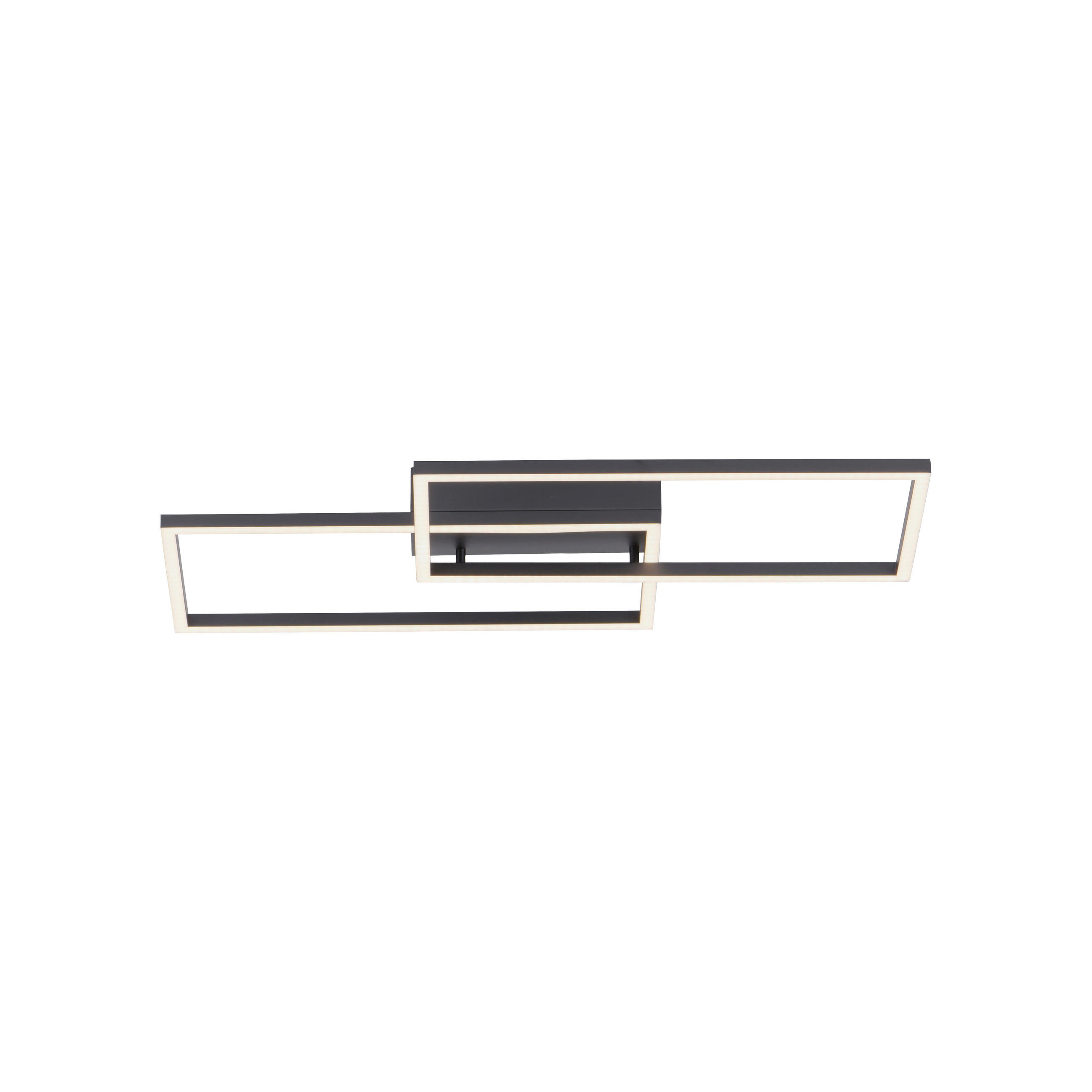 LED-DECKENLEUCHTE Iven 60,5/32,5/6,5 cm   - Schwarz, Design, Kunststoff/Metall (60,5/32,5/6,5cm)
