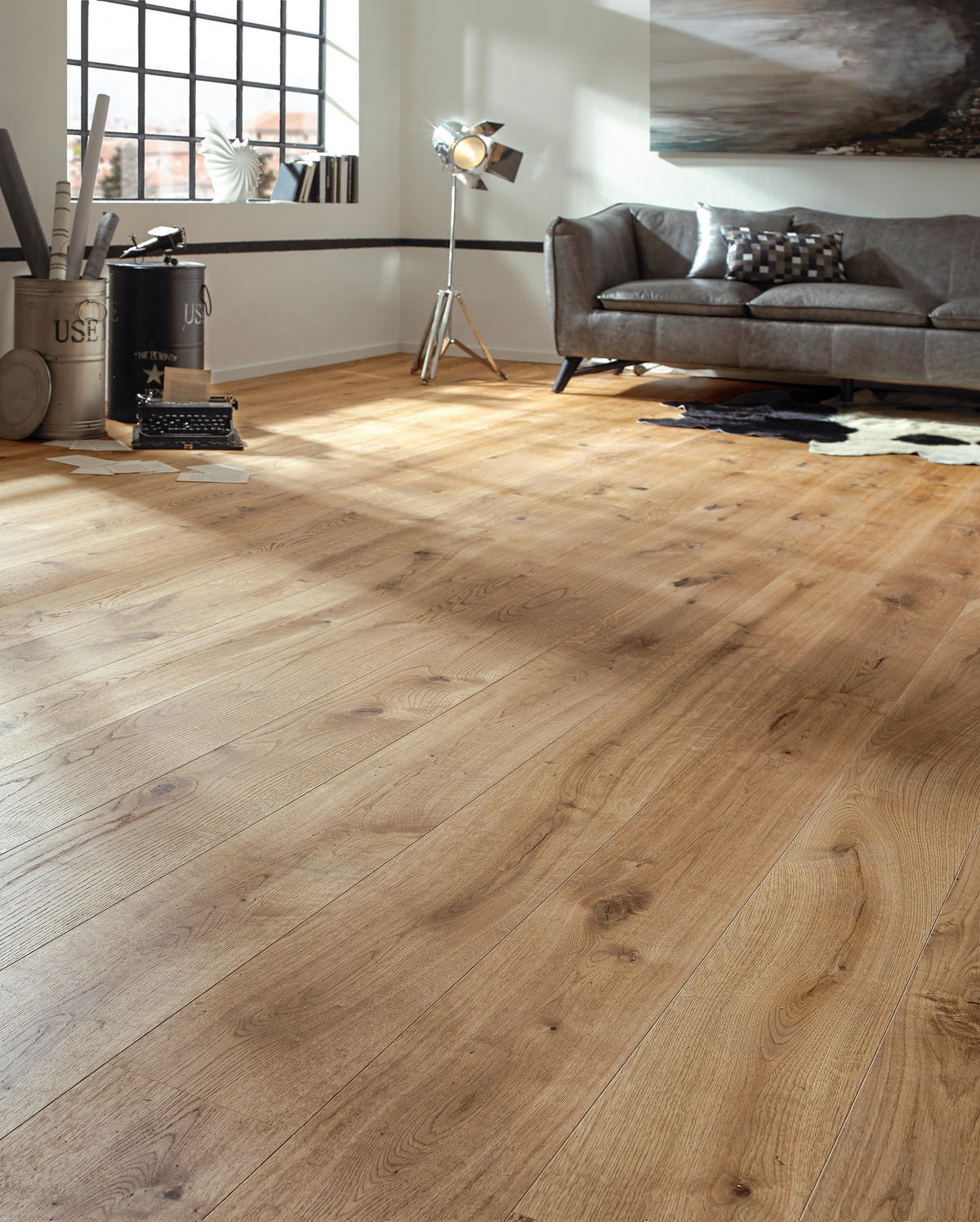 Landhausdiele Eiche lebhaft  per  m² - Eichefarben, LIFESTYLE, Holz (220.5/17.6/1.2cm) - Tilo