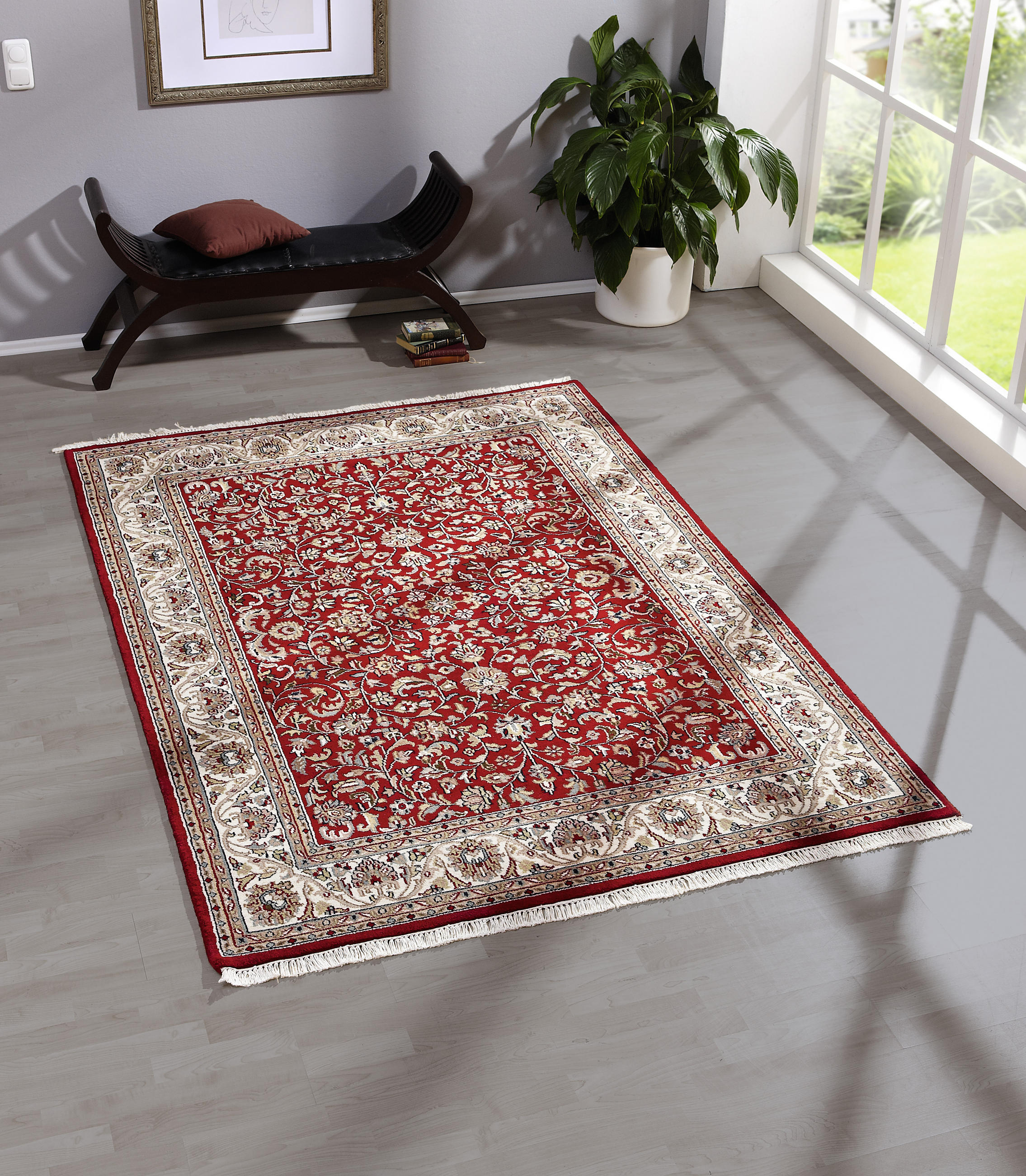 ORIENTALISK MATTA 120/180 cm Isfahan Rot  - röd, Lifestyle, textil (120/180cm) - Cazaris
