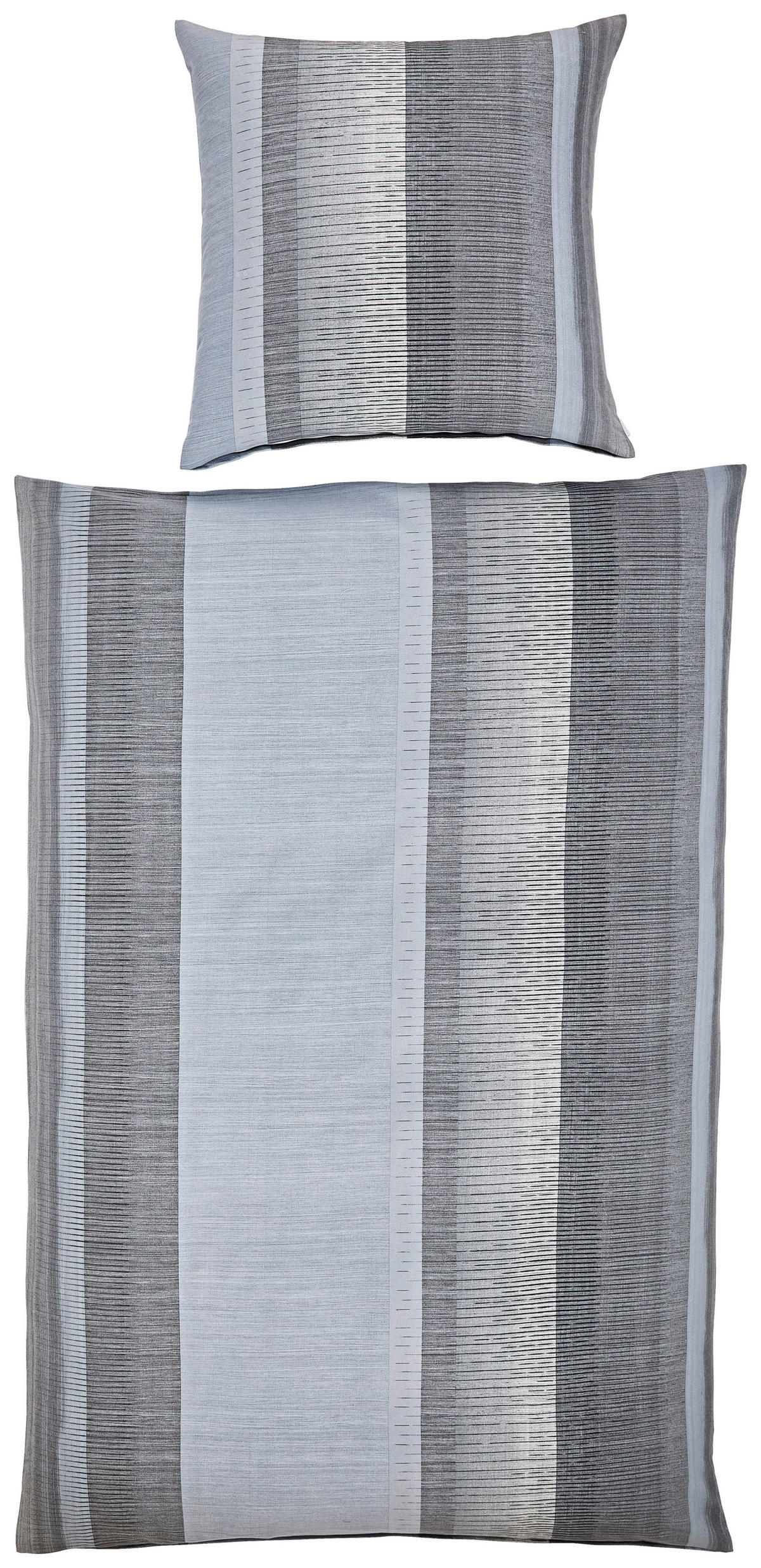 BETTWÄSCHE 2-teilig Atelier Flanell 135/200 cm  - Grau, Design, Textil (135/200cm) - Estella